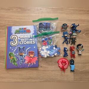 Disney PJ Masks Action Figures, Bedtime Stories and 2 Puzzles